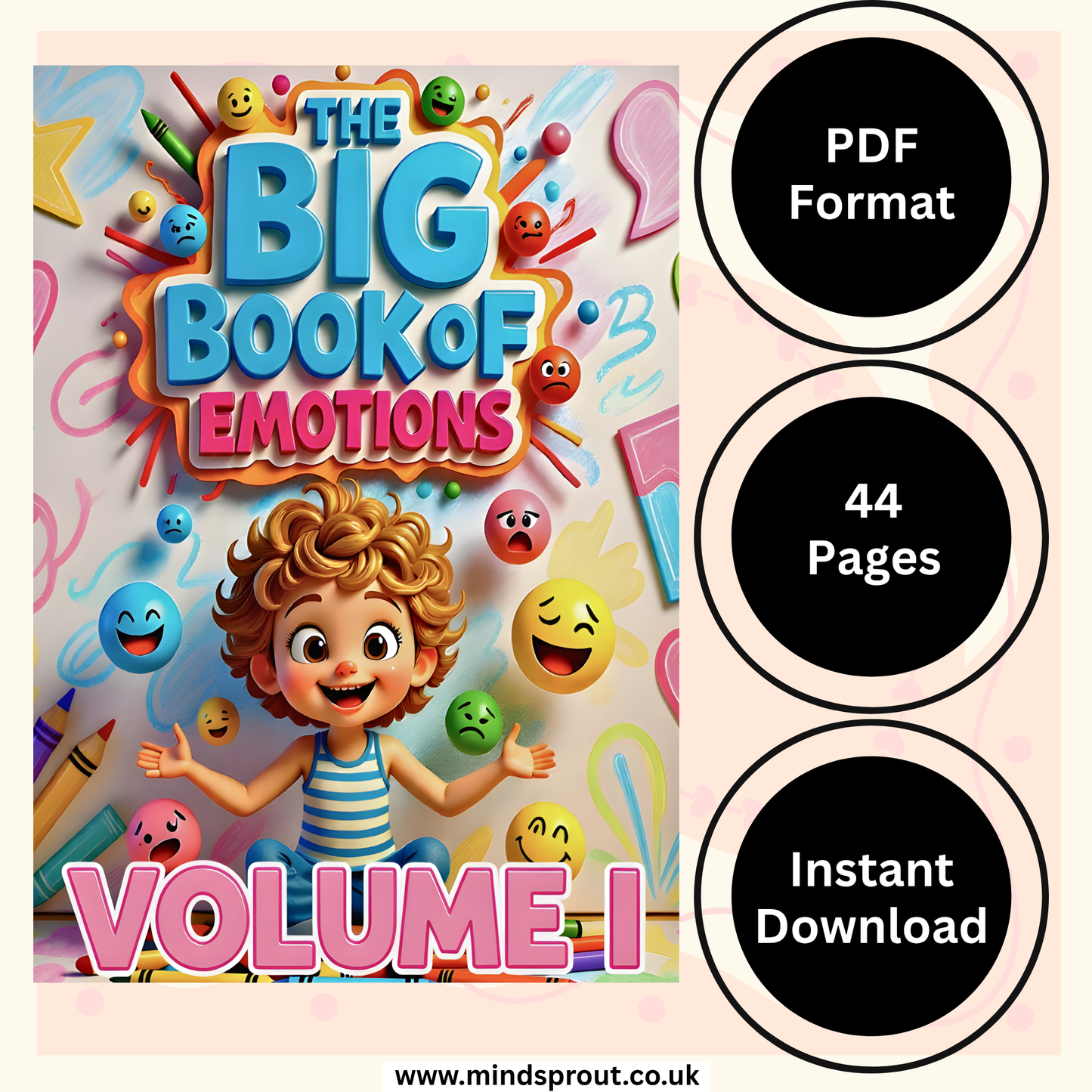 The Big Book of Emotions Vol. 1 – Explore Happiness, Sadness & Anger with your Child